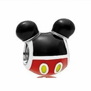 NWOT Disney Mickey Mouse ''Playful'' Icon Charm Sterling Silver 925